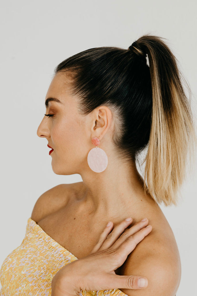 INGRID / PINK CIRCULAR DROPS