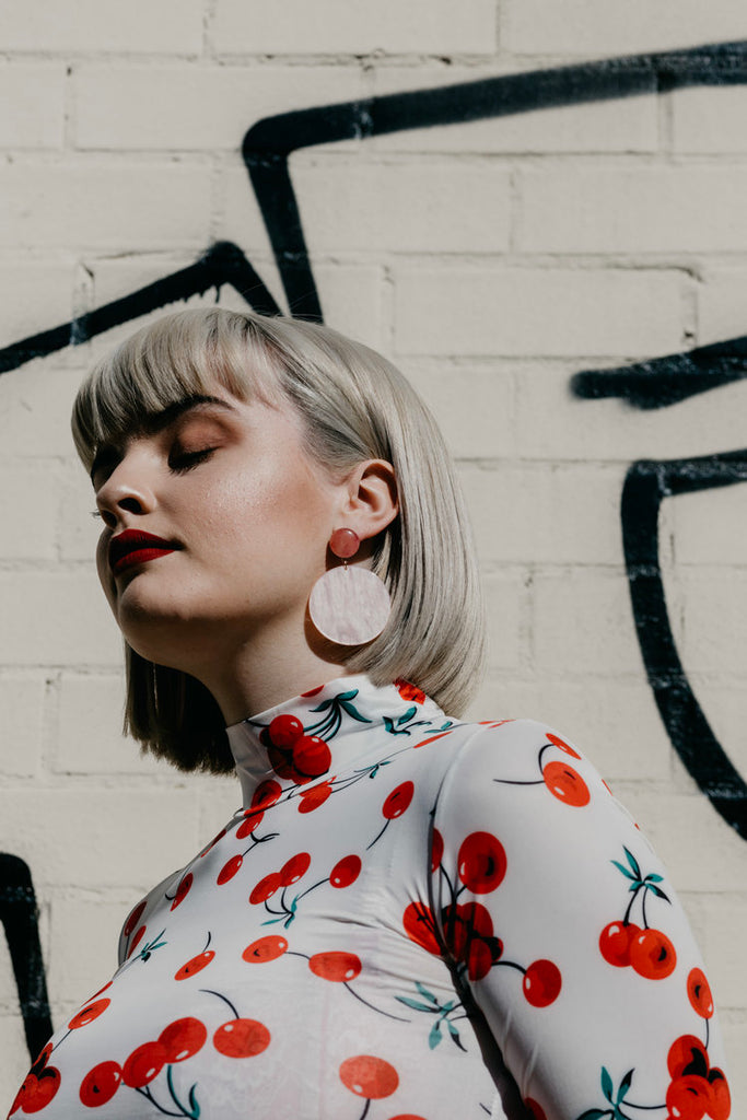 INGRID / PINK CIRCULAR DROPS